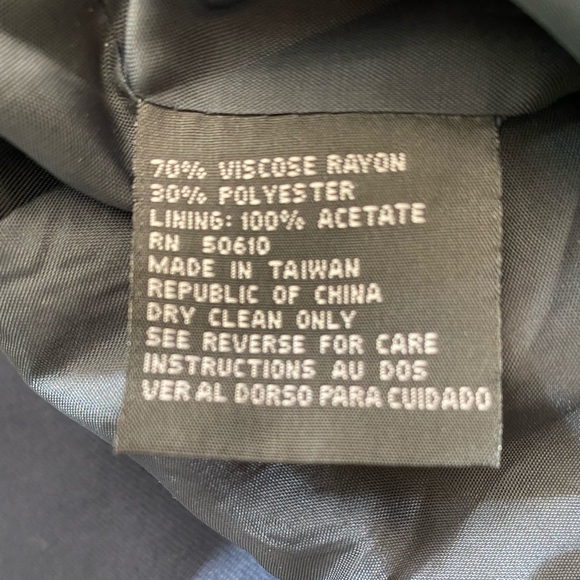 Vintage KASPER A.S.L Petite Navy Button Front Blazer Excellent Cond!! size 14P - Picture 6 of 6